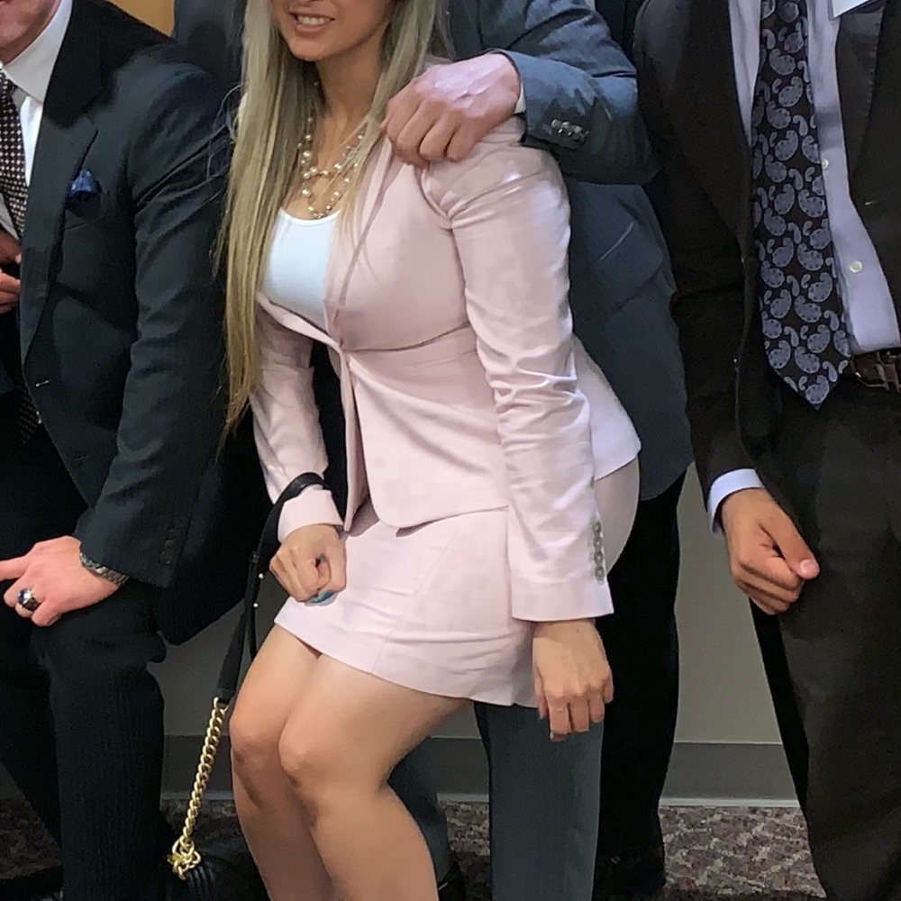 Express light pink Blazer Skirt Set - size 0